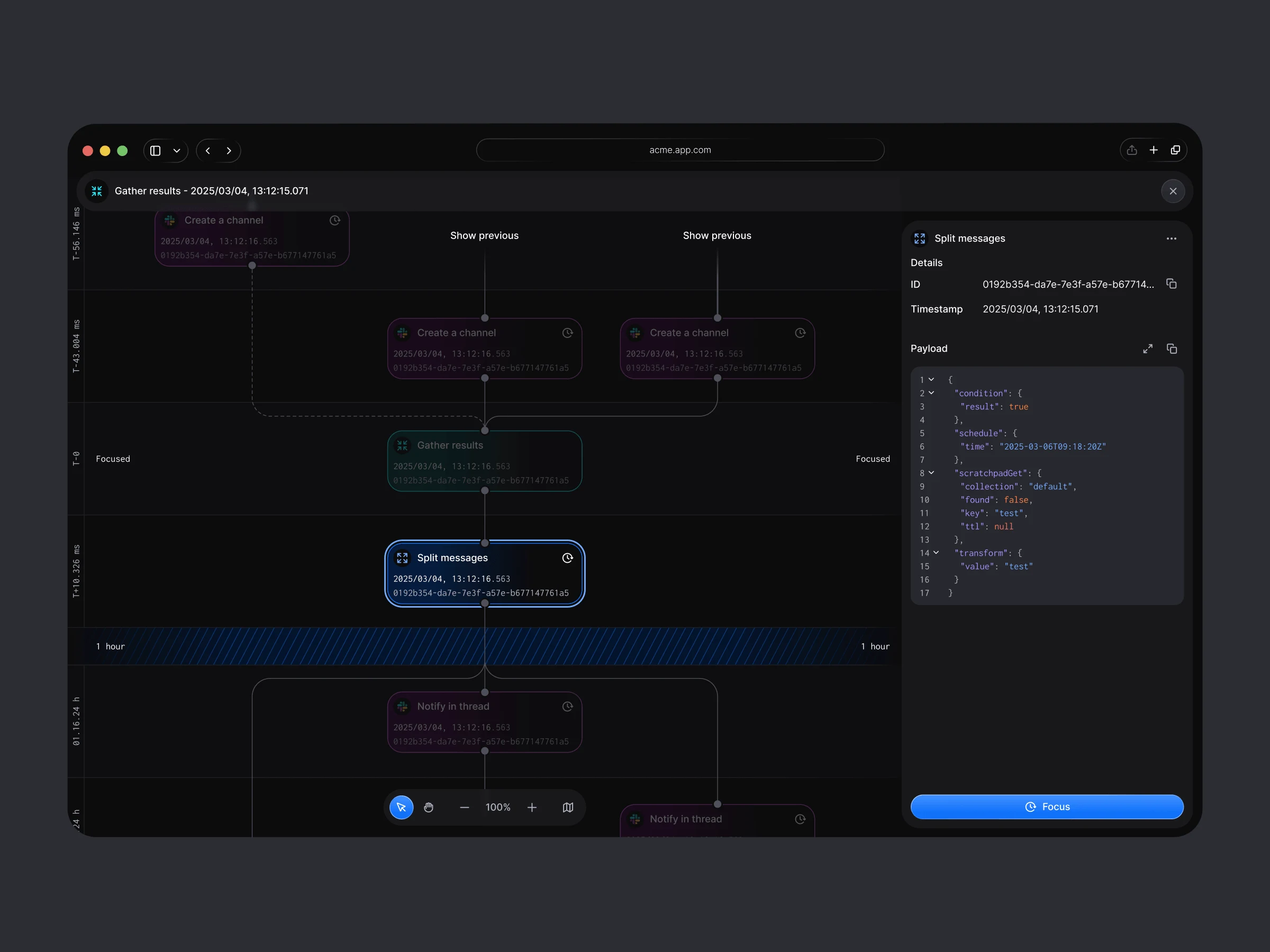 Outglow selected work — product UI mockup 1