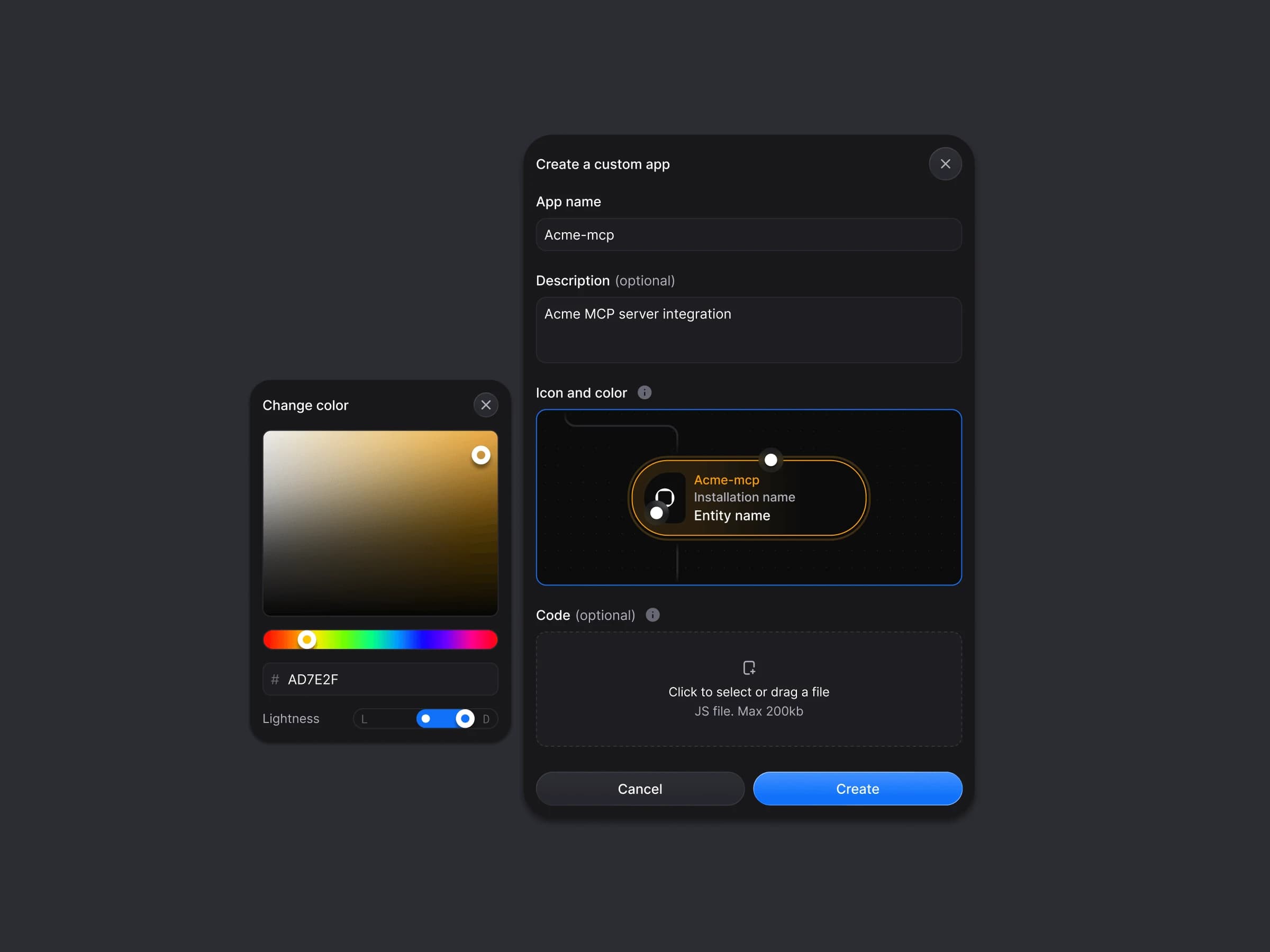 Outglow selected work — product UI mockup 2