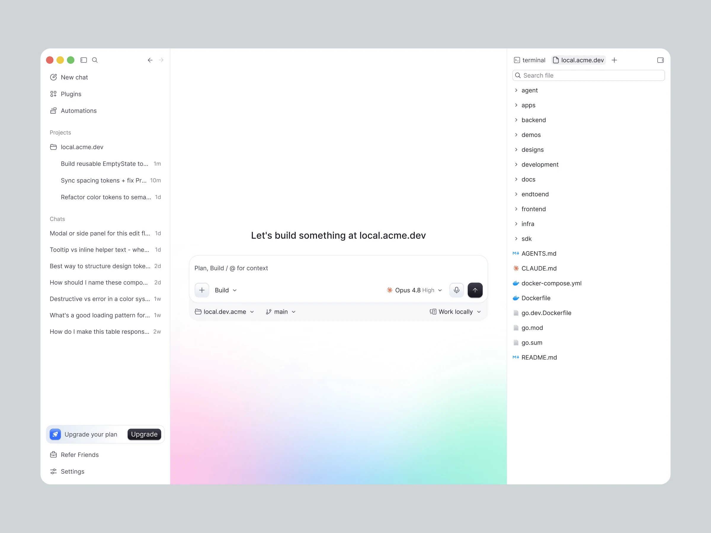 Outglow selected work — product UI mockup 4